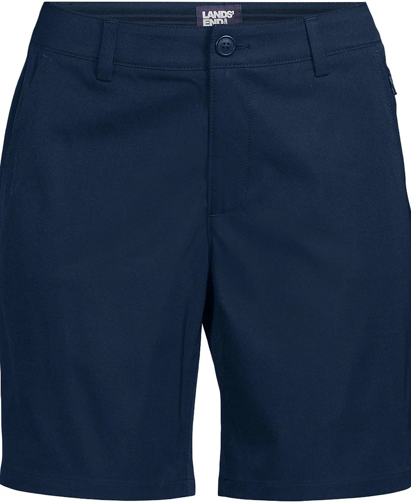 Lands' End School Uniform Women's Active Performance 9" Chino Shorts