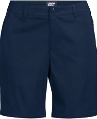 Lands' End School Uniform Women's Active Performance 9" Chino Shorts