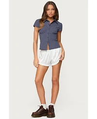 Edikted Women's Polka Dot Tailored Button Up Shirt