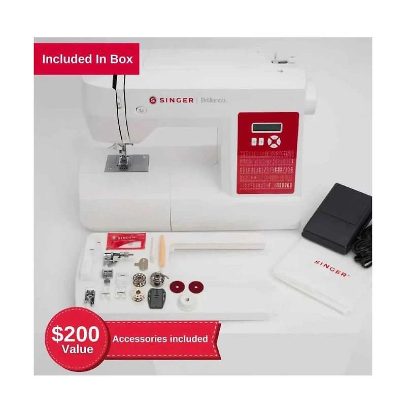 Singer Brilliance Plus Sewing Machine with Extension Table
