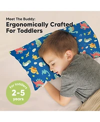 KeaBabies Toddler Buddy Pillow with Pillowcase, 10X18 Soft Cotton Pillows for Sleeping