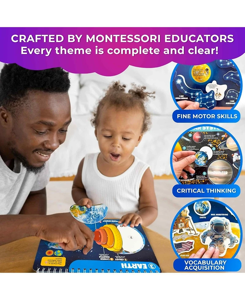 Quokka Montessori Busy Book for Toddlers 3-5 Years with Interactive Pages