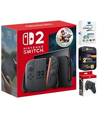 Nintendo Switch 2 Mario Kart World Bundle with Pro Controller, MightySkins Code and 2 Cps Year Extended Warranty