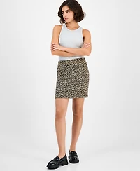 Boss Orange Women's Leopard-Print Slim Mini Skirt