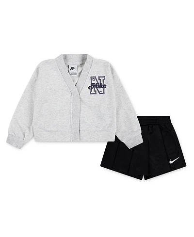 Nike Toddler Girls 2-Piece Varsity Prep Cardigan and Skort Set