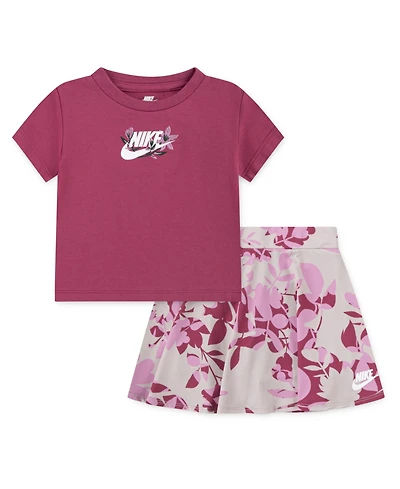 Nike Toddler Girls 2-Piece Printed Club T-Shirt and Scooter Set