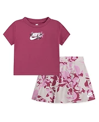 Nike Toddler Girls 2-Piece Printed Club T-Shirt and Scooter Set