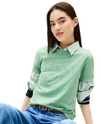 Tommy Jeans Women's Regular Varsity Cotton T-Shirt