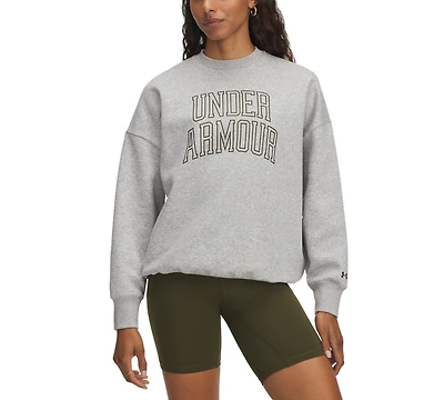 Under Armour Women's Rival Fleece Oversized Varsity Sweatshirt