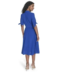 Calvin Klein Women's Short-Sleeve Midi Shirtdress