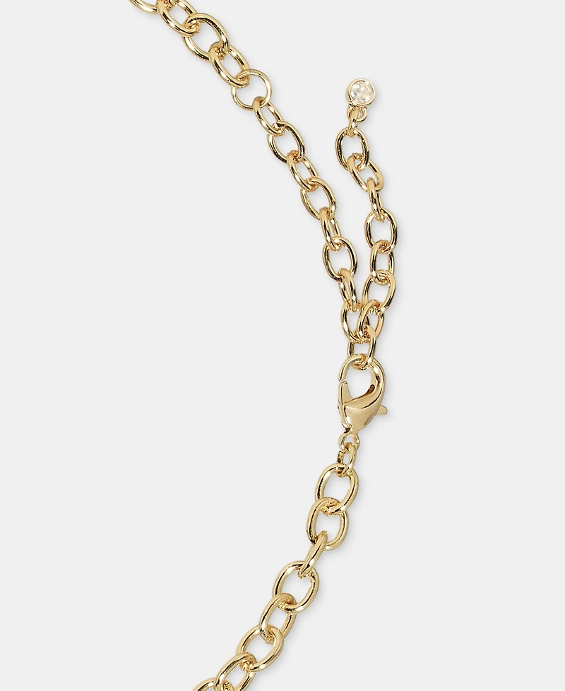 On 34th Multi-Stone Charm Necklace, 18" + 3" extender, Macy's Exclusive
