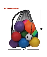30" x 40" Extra-Large Mesh Sports Ball Drawstring Bag with Adjustable Shoulder Strap (Several Colors Available