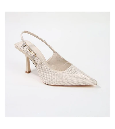 Chrysanthemum Raffia Slingback Pump Heels