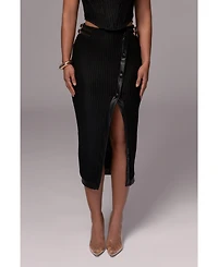 Jluxlabel Women's Textured Mystique Midi Skirt