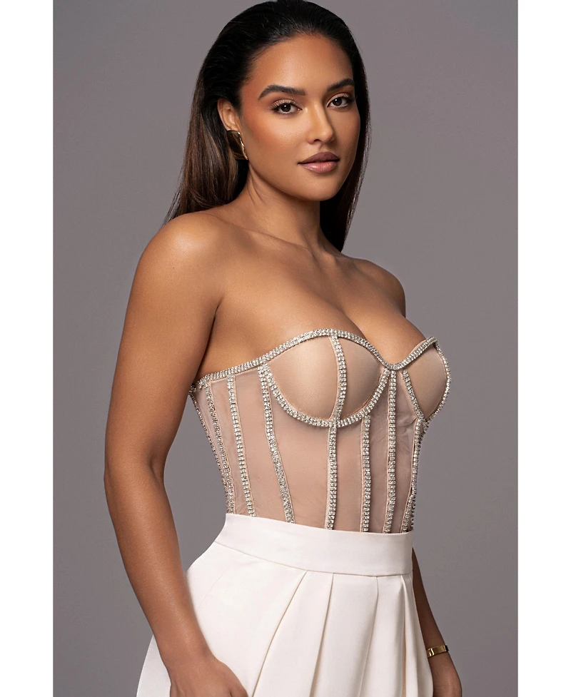 Jluxlabel Limited Edition Rhinestone Crystal Corset