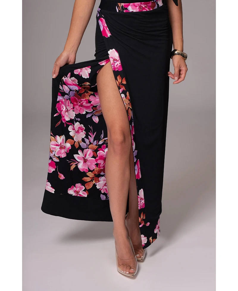 Jluxlabel Women's Floral Kamie Reversible Skirt Set