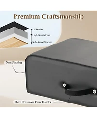Mikolo Pilates Box for Reformer – Durable Pu Leather, Anti-Slip, Includes Pilates Ring