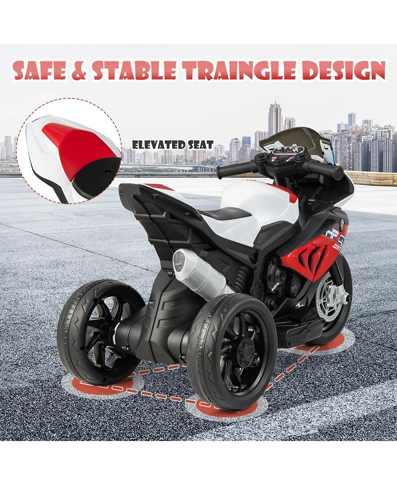 12V Licensed Bmw Kids Motorcycle Ride-On Toy for 37-96 Months Old Kids