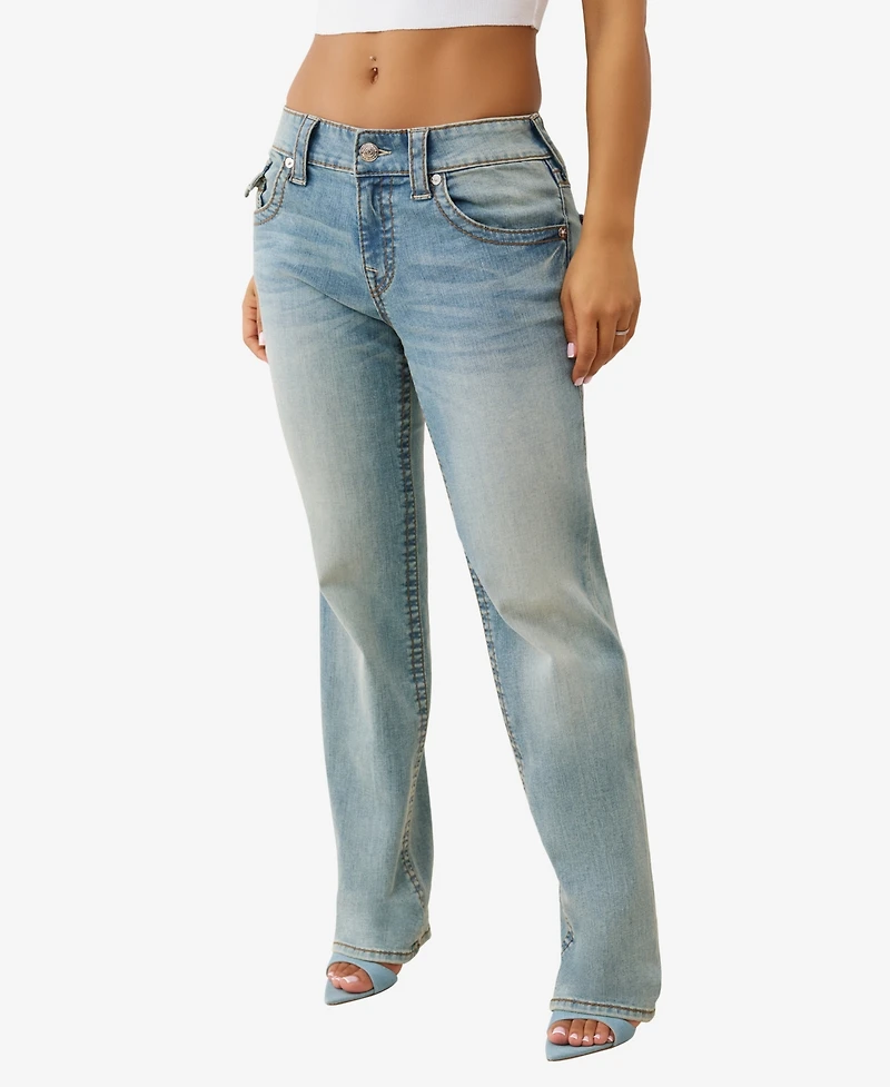 True Religion Women's Ricki Relaxed Big T Flap Jeans