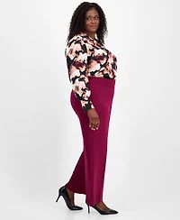 Anne Klein Plus Pull-On Wide-Leg Pants