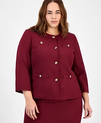 Le Suit Plus Sleeveless Sheath Dress Set