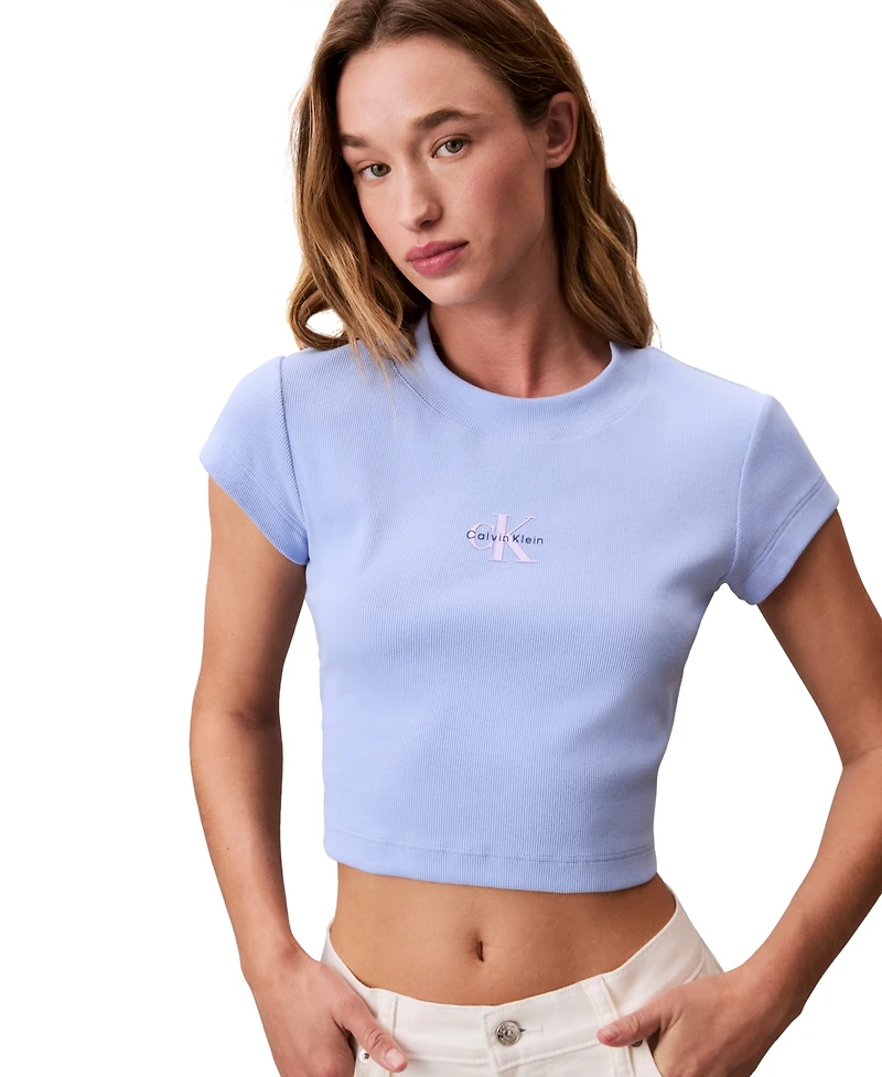Calvin Klein Jeans Women's Monogram Logo Baby T-Shirt