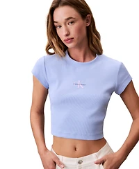 Calvin Klein Jeans Women's Monogram Logo Baby T-Shirt