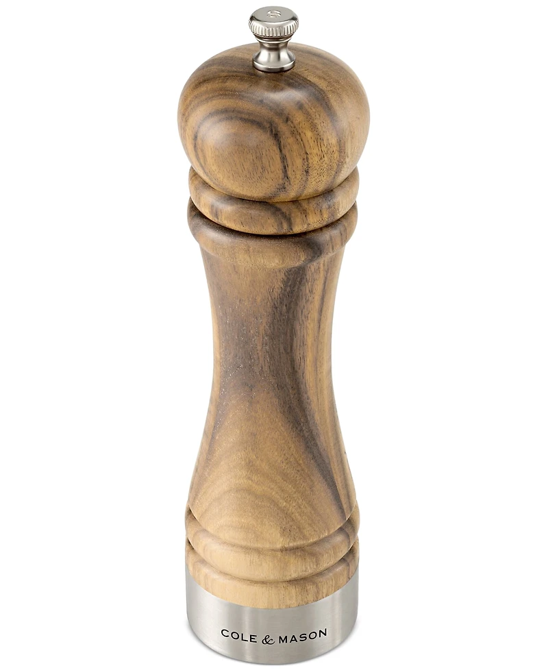 Cole & Mason Camden Acacia Wood Stainless Steel Salt & Pepper Mill Gift Set