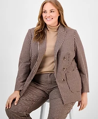 Anne Klein Plus Houndstooth Blazer