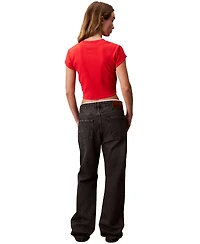 Calvin Klein Jeans Women's Monogram Logo Baby T-Shirt