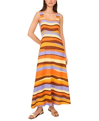 Vince Camuto Women's Striped Square-Neck Maxi Dress