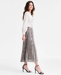 Anne Klein Women's Pull-On Pleated Midi Skirt