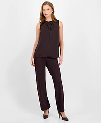 Anne Klein Women's Twist-Neck Sleeveless Top