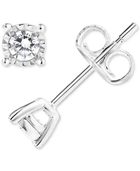 TruMiracle Diamond Stud Earrings (1/4 ct. t.w.) in 14k White Gold