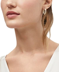 Italian Gold Polished Triple Tube Oval Hoop Earrings in 10k Gold