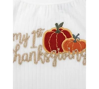 Baby Essentials My 1st Thanksgiving Bodysuit, Pants, Headband & Socks, 4 Piece Set
