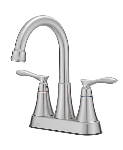 Greenspring 4 in. Centerset 2-Handle High-Arc Bathroom Faucet Brushed Nickel
