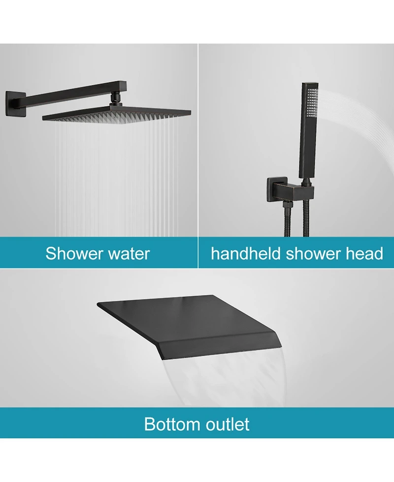 Greenspring 3-Spray Patterns With 2.5 Gpm in. Showerhead Wall Mounted Dual Shower Heads Valve Brushed Nickel