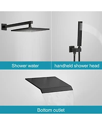 Greenspring 3-Spray Patterns With 2.5 Gpm in. Showerhead Wall Mounted Dual Shower Heads Valve Brushed Nickel