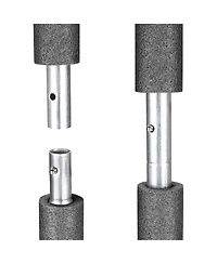 Yescom Universal Trampoline Replacement Enclosure Poles Accessories with Clamp and Hardware Fits 6 Straight Poles Trampoline