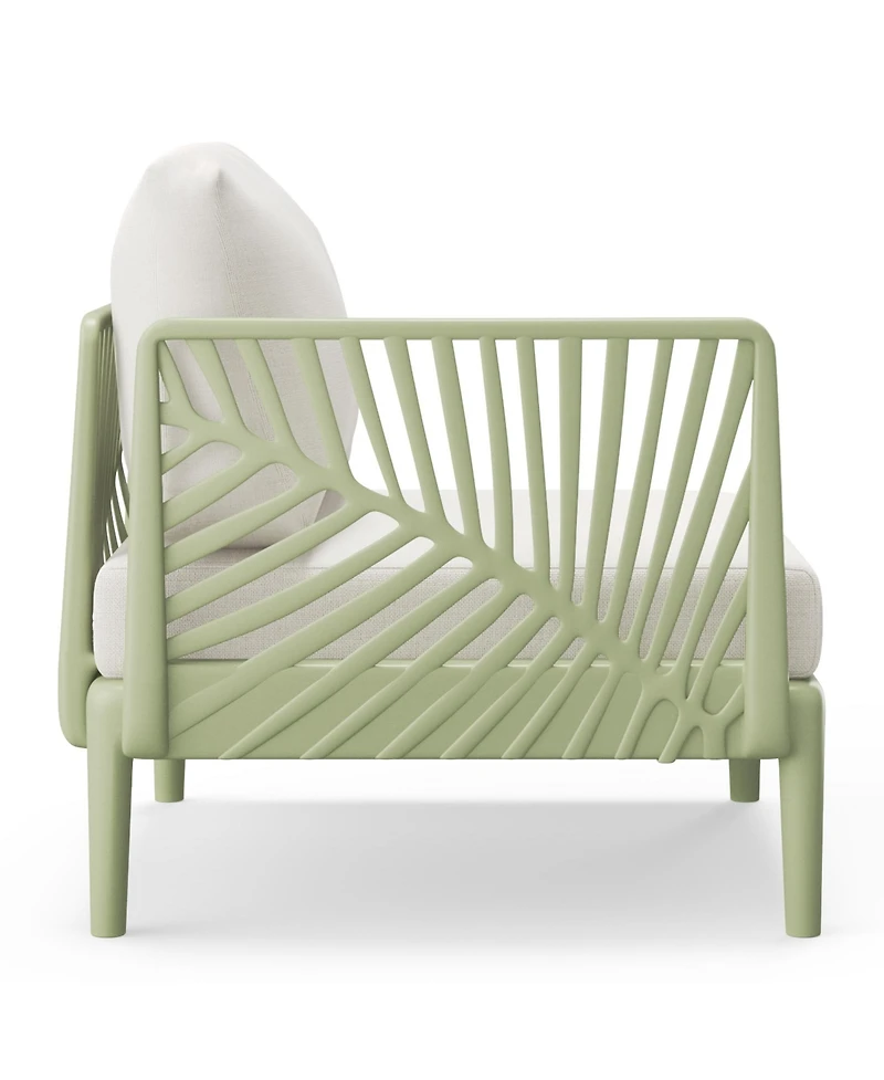 WestinTrends Modern Outdoor Polypropylene Resin Deep Seating Patio Loveseat