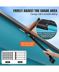 Outdoor Pergola with Adjustable Canopy Retractable Shade and Aluminum Frame