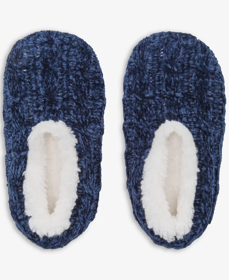 Charter Club Women's Cable Chenille Ped Slipper Socks, Created for Macy's