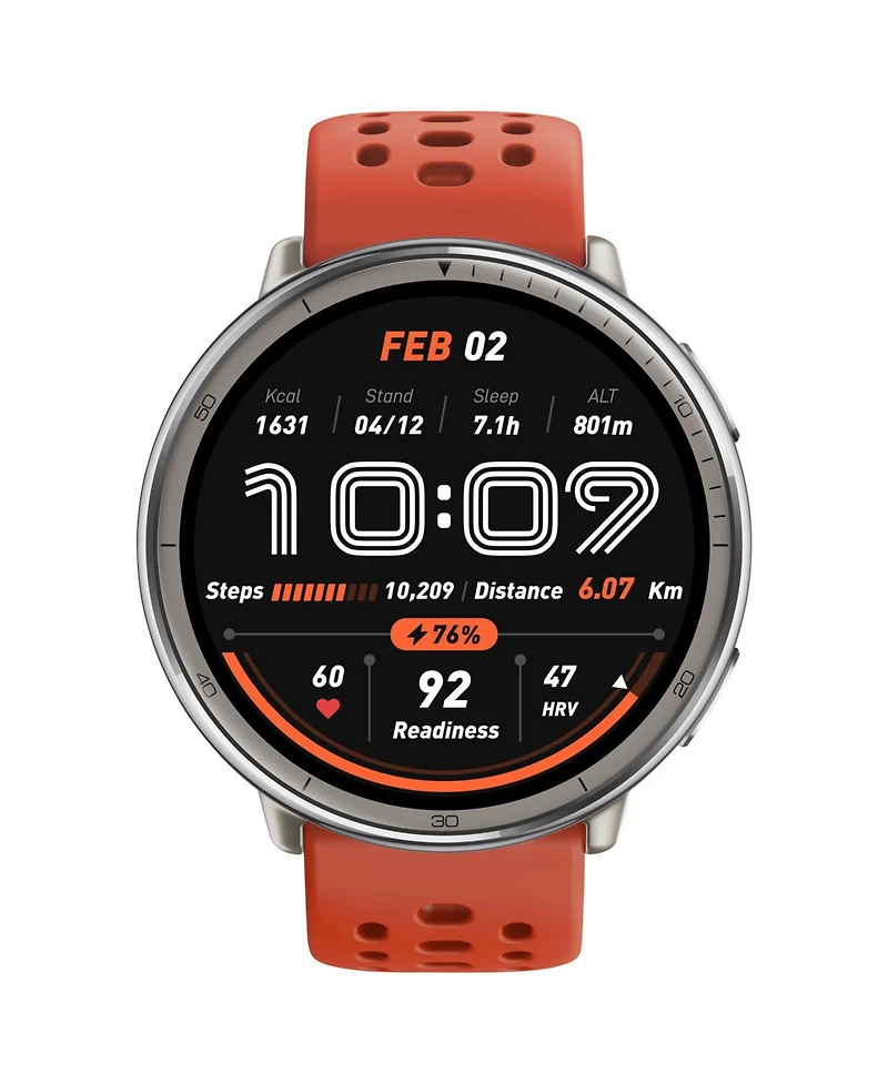 Amazfit Active 2 Smart Watch - Red Sport Silicone