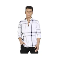Campus Sutra Men's Tartan Plaid Button Up Shirt
