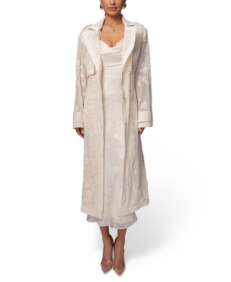 Jluxlabel Floral Embroidered Coat