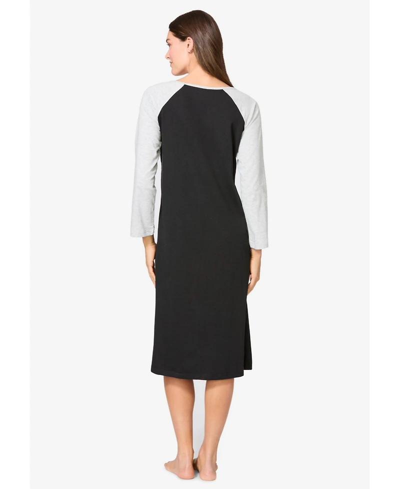 Dreams & Co. Plus Avenue Body Baseball Sleepshirt