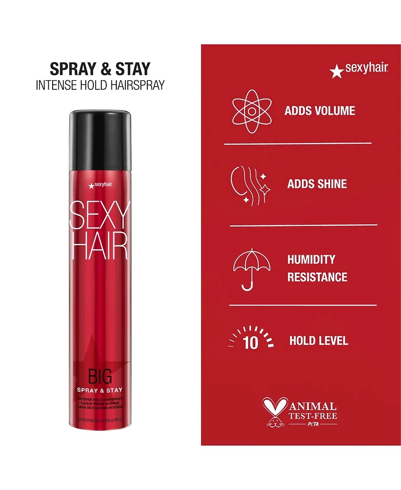 SexyHair Big Spray & Stay Intense Hold Hairspray 9 oz
