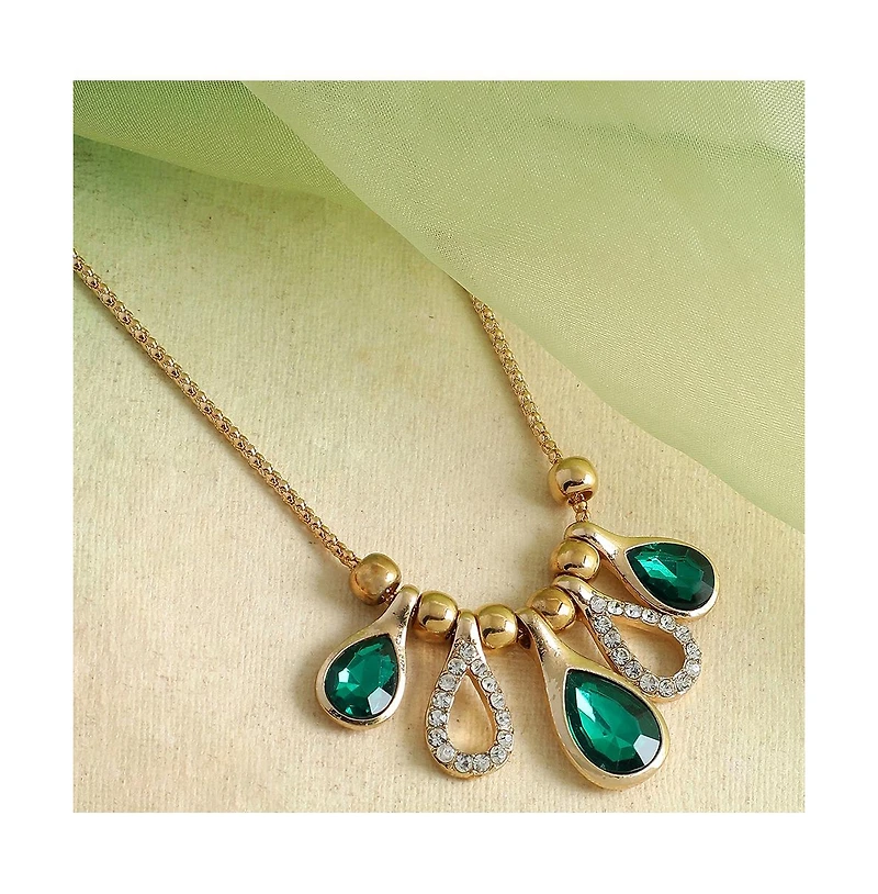 Sohi Teardrop-Stone Statement Necklace