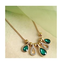 Sohi Teardrop-Stone Statement Necklace